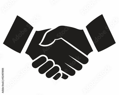 Handshake Icon – Business Agreement and Partnership Symbol