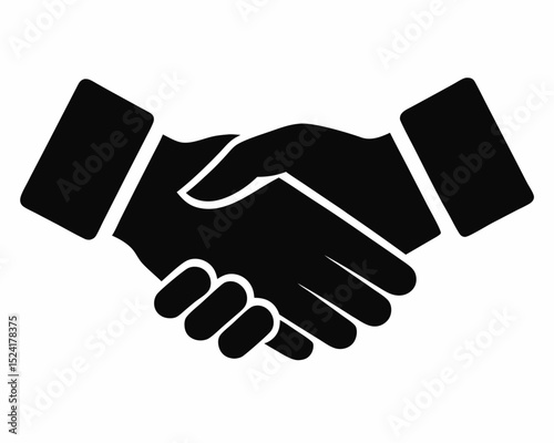 Handshake Icon – Business Agreement and Partnership Symbol