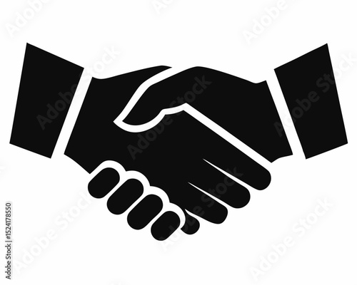 Handshake Icon – Business Agreement and Partnership Symbol