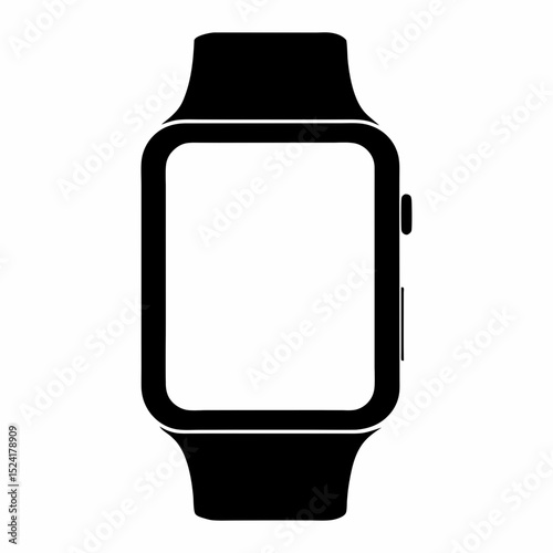 Smartwatch Icon – Wearable Technology Silhouette