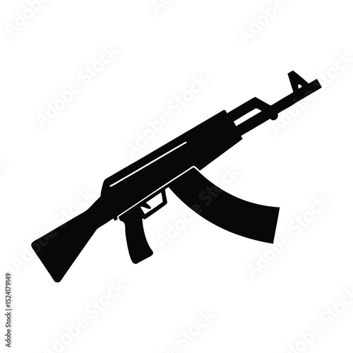 vector illustration of a gun