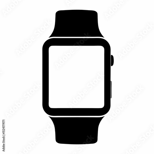 Smartwatch Icon – Wearable Technology Silhouette