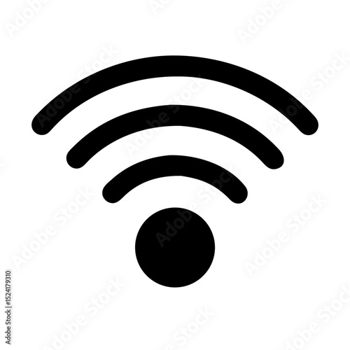 Wi-Fi Signal Icon – Wireless Network Symbol Vector