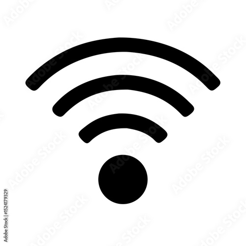 Wi-Fi Signal Icon – Wireless Network Symbol Vector