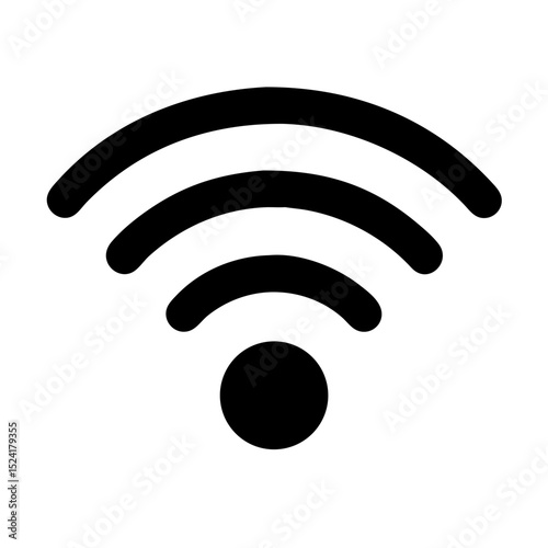 Wi-Fi Signal Icon – Wireless Network Symbol Vector