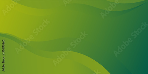 Green abstract background. Smooth curve shape graphic. Elegant clean soft texture. Modern design. Suitable for covers, headers, brochures, posters, banners. poster