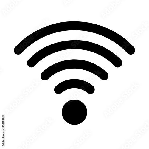 Wi-Fi Signal Icon – Wireless Network Symbol Vector