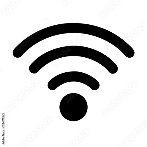 Wi-Fi Signal Icon – Wireless Network Symbol Vector
