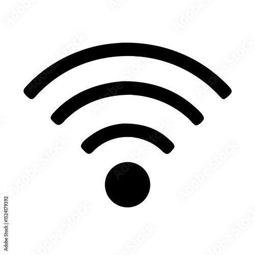 Wi-Fi Signal Icon – Wireless Network Symbol Vector