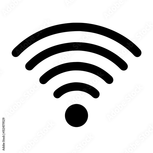 Wi-Fi Signal Icon – Wireless Network Symbol Vector