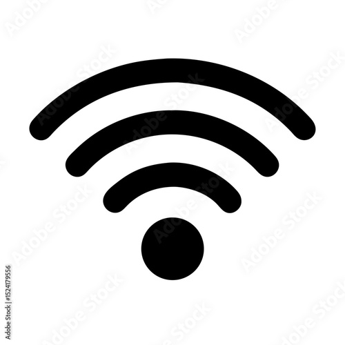 Wi-Fi Signal Icon – Wireless Network Symbol Vector