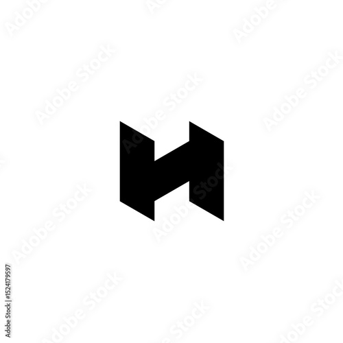 Isometric H Logo – Geometric Monogram Icon for Tech, Architecture, or Construction Branding
