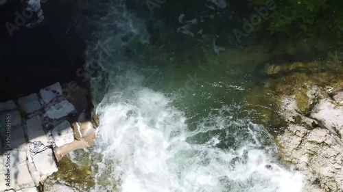 A river with strong current