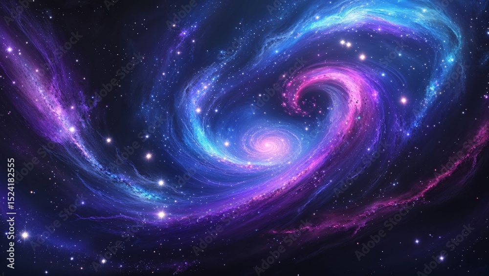 Fototapeta premium Galaxy and space with stars and nebulas background