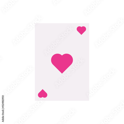 Love card with two heart icon vector. Love greeting card with two heart shapes, clean and modern romantic design.