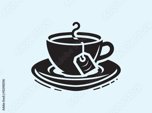 Saucer Shape in Flat Black Silhouette