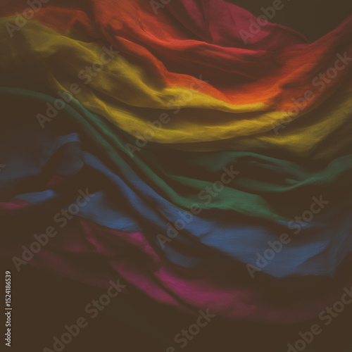 acceptance pride fabric rainbow dark background.