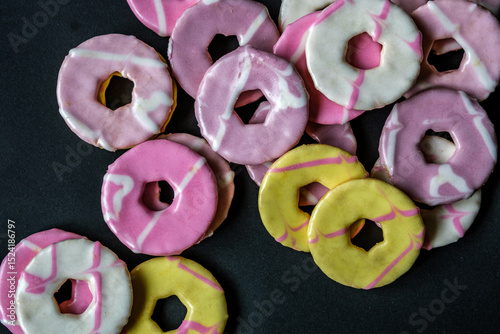 Fun Iced Shortcake Ring Biscuits Colouful and Tasty