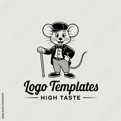 Elegant Mouse Mascot Logo