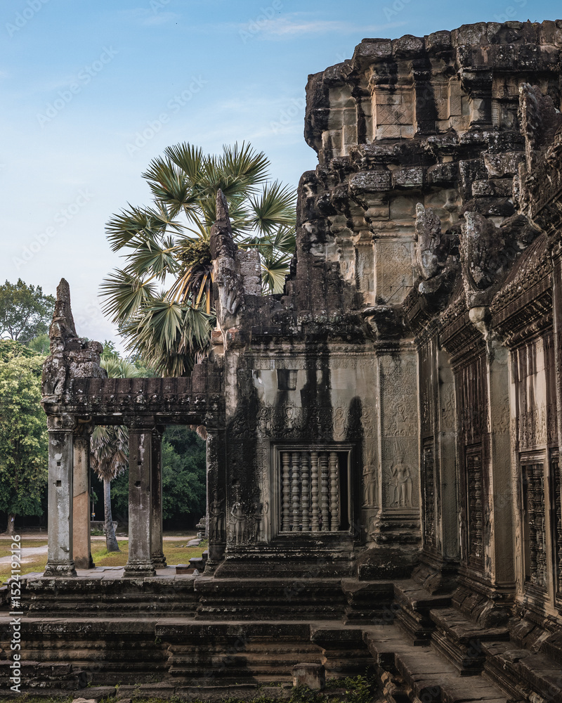 Fototapeta premium Ancient temples of the abandoned city of Angkor, near the city of Siem Reap, Cambodia