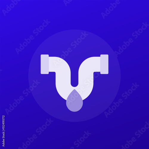 leaking pipe icon, water leakage, transparent design