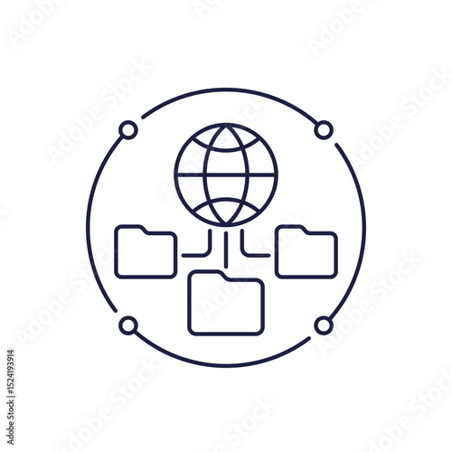 web folders icon in line design