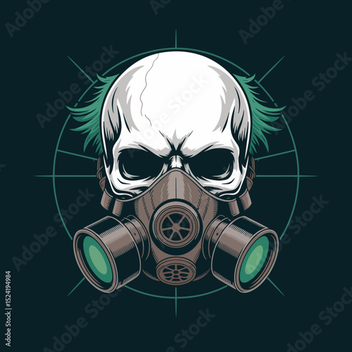 Gas Mask Skull Art
