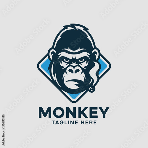 Smoking Gorilla Logo Design