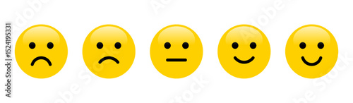 Feedback emoji icon set