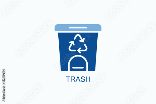 Trash Icon Or Logo Isolated Vector Illustration