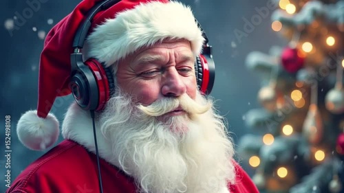 santa claus with christmas tree