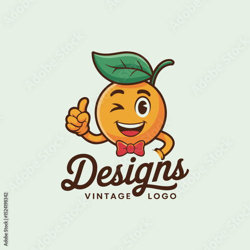 Vintage Peach Logo Design