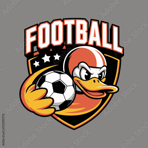 Football Duck Mascot