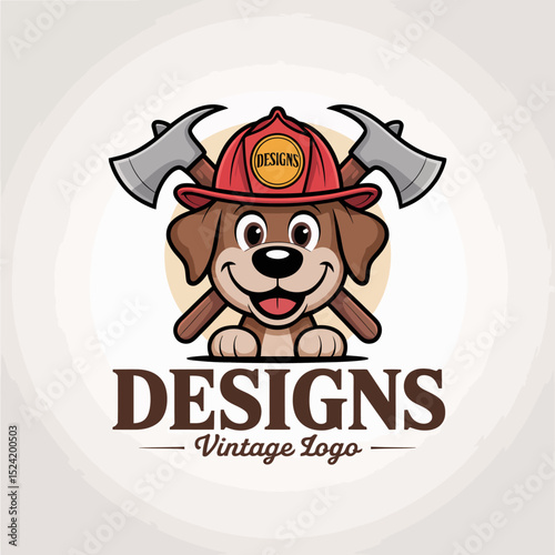 Firefighter Dog Logo