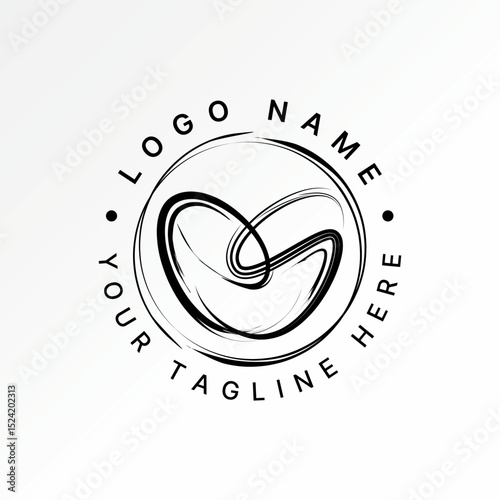 Logo design graphic concept creative premium vector stock image top sell initial ES font scratch love symbol valentine to vandalism date memory broken