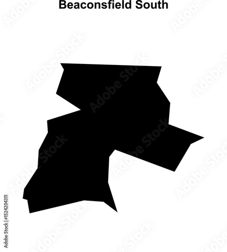 Beaconsfield South (England) blank outline map