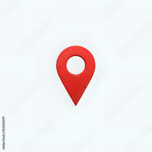Red map pointer icon set with a pin marker for location and navigation