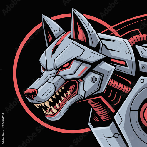 Robo-Wolf Futuristic Design