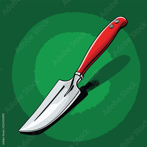 Hand Trowel vector comic style for graphic design purposes