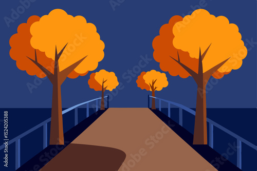 autumn landscape with trees