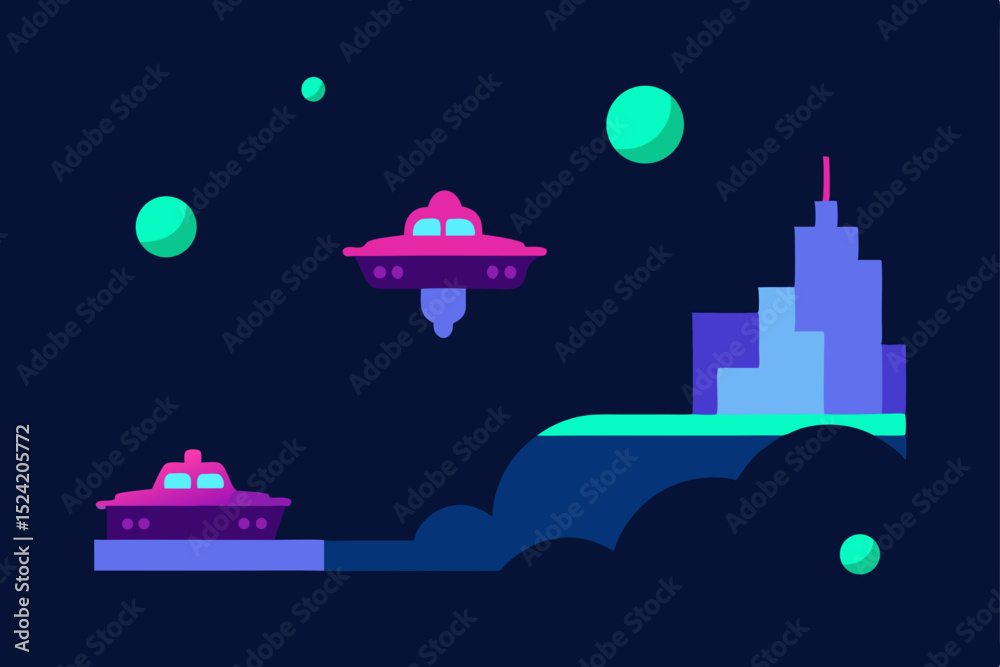 vector illustration of an abstract city