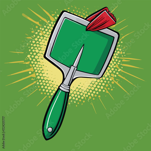 Hand Trowel vector comic style for graphic design purposes