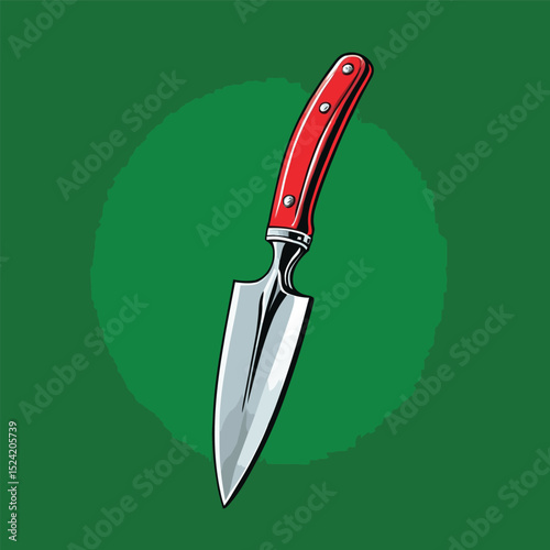 Hand Trowel vector comic style for graphic design purposes