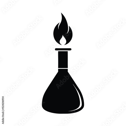 Black Bunsen Burner Vector illustration