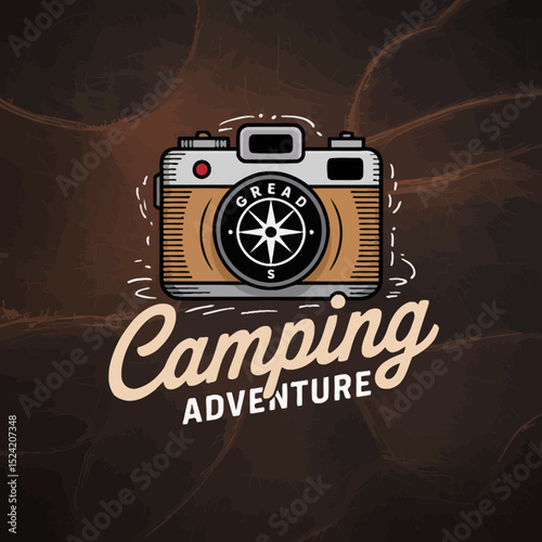 Camera and Compass Adventure Logo Design