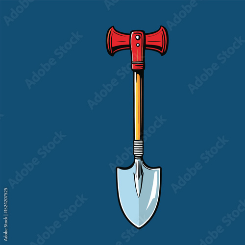 Hand Trowel vector comic style for graphic design purposes