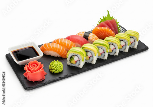 sushi on a plate