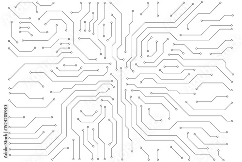 Abstract circuit board digital technology futuristic white concept background. Electronic hi tech motherboard concept. White technologies background. Vector illustration