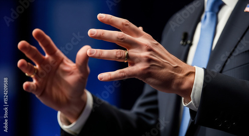 Businessman Gesturing During Presentation