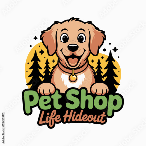 Pet Shop Logo with Dog
